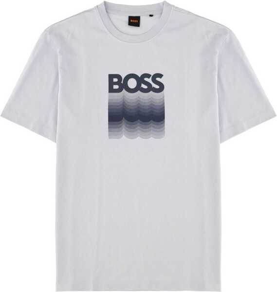Tricouri Hugo Boss T-Shirt With Logo GREY Barbati (BM 19719536) 1