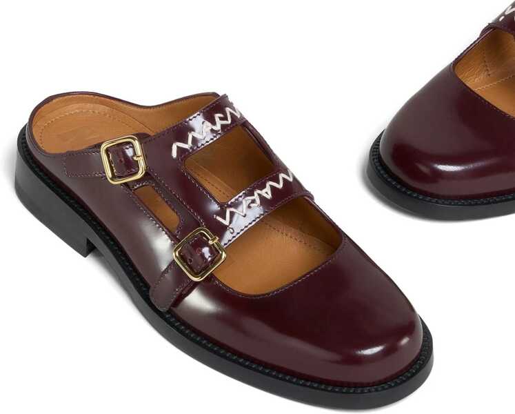 Sandale Marni Moccasin Sabot Bambi 3.0 BORDEAUX Femei (BM 19719560) 4