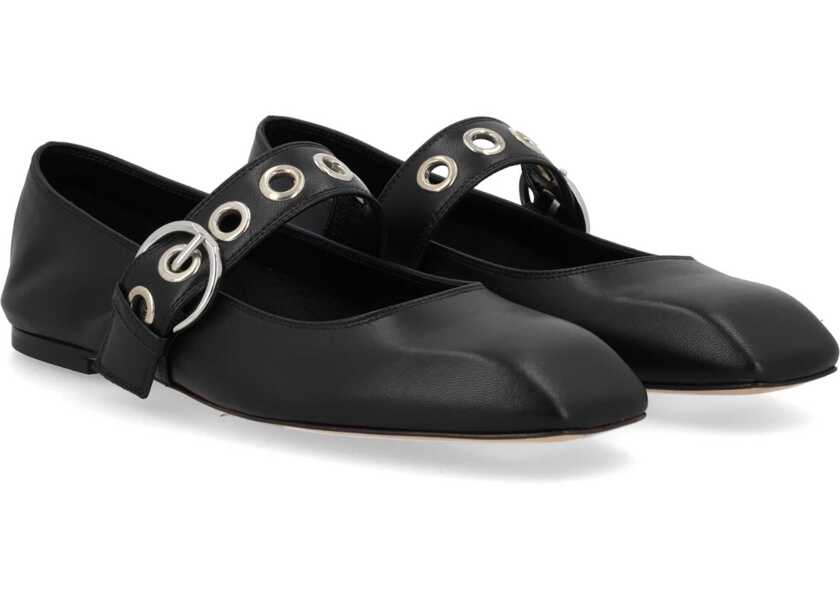 Balerini AEYDE Uma Mary-Jane Shoe With Eyelets BLACK Femei (BM 19719575) 2