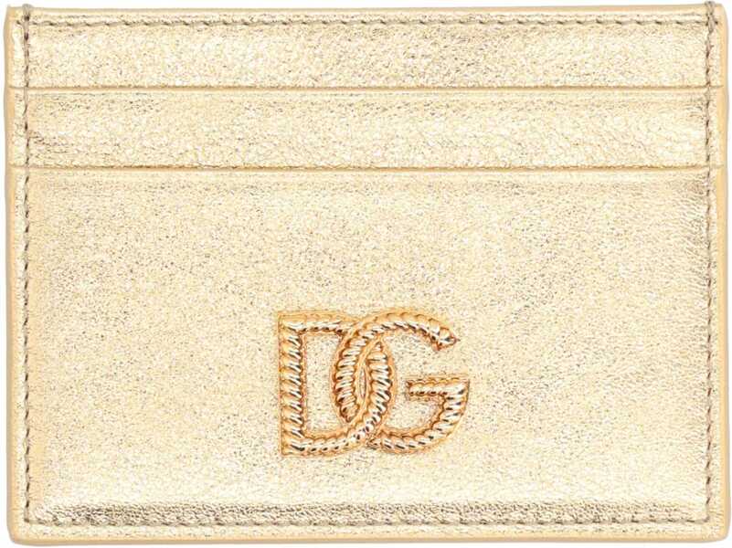 Portofele Dolce & Gabbana Leather Card Holder GOLD Femei (BM 19719665) 1