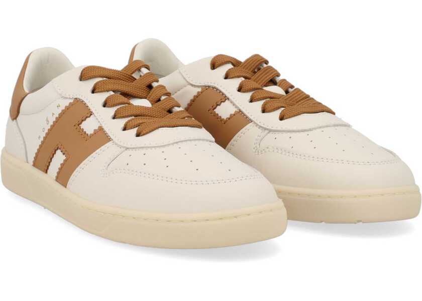 Sneakers Hogan Leather Sneaker BEIGE Femei (BM 19719686) 2