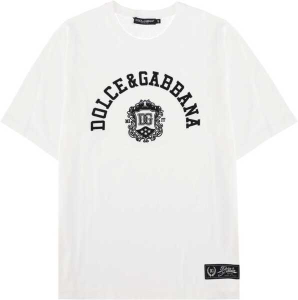 Tricouri Dolce & Gabbana T-Shirt With Logo WHITE Barbati (BM 19719695) 1
