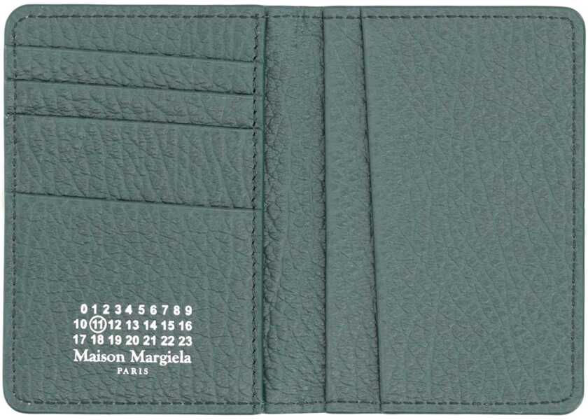 Portofele Maison Margiela Leather Card Holder GREEN Barbati (BM 19719710) 3