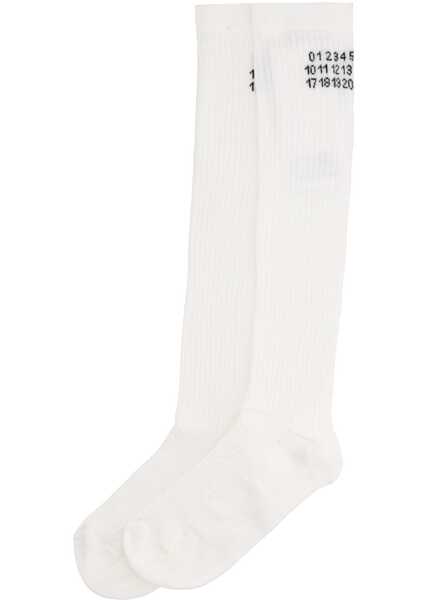 Sosete MM6 Maison Margiela Socks With Logo WHITE Femei (BM 19719755) 2