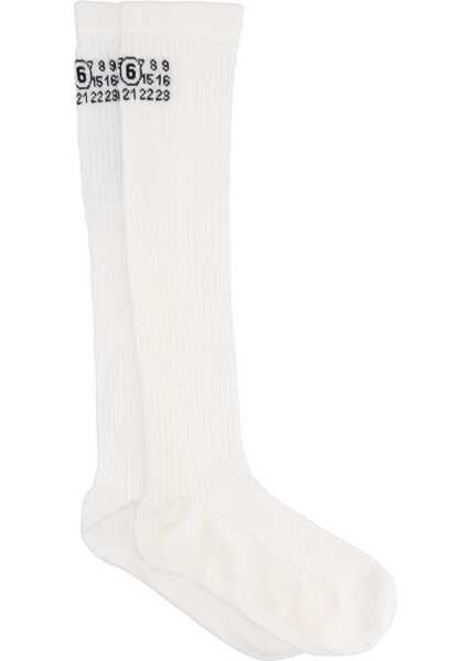Sosete MM6 Maison Margiela Socks With Logo WHITE Femei (BM 19719755) 1