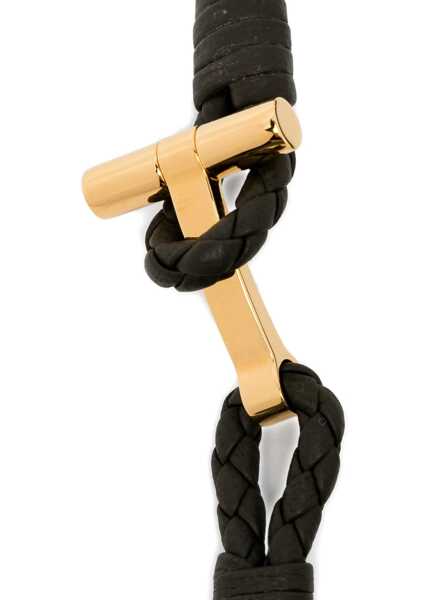 Bratari Tom Ford Braided Leather Bracelet GREEN Barbati (BM 19719761) 3