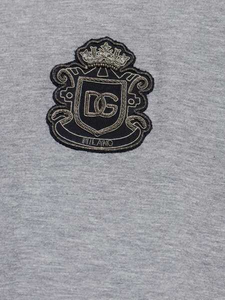 Tricouri Dolce & Gabbana T-Shirt With Heraldic Logo GREY Barbati (BM 19719773) 5