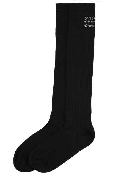 Sosete MM6 Maison Margiela Socks With Logo BLACK Femei (BM 19719788) 2