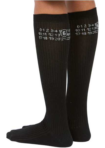 Sosete MM6 Maison Margiela Socks With Logo BLACK Femei (BM 19719788) 3