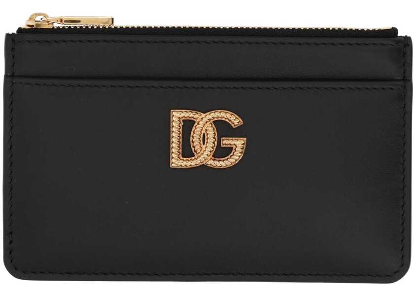Portofele Dolce & Gabbana Leather Card Holder BLACK Femei (BM 19719812) 1