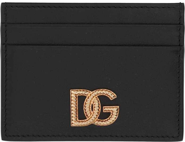 Portofele Dolce & Gabbana Leather Card Holder BLACK Femei (BM 19719815) 1