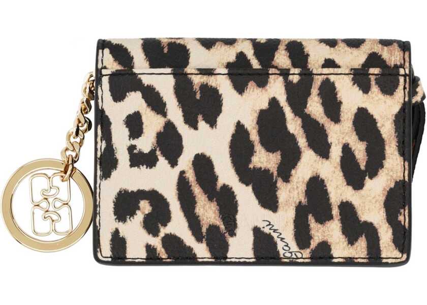 Portofele Ganni Card Holder With Logo ANIMALIER Femei (BM 19719866) 2