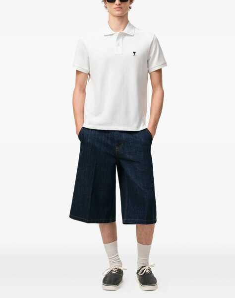 Tricouri Polo AMI Paris Ami De Coeur Polo WHITE Barbati (BM 19720001) 2