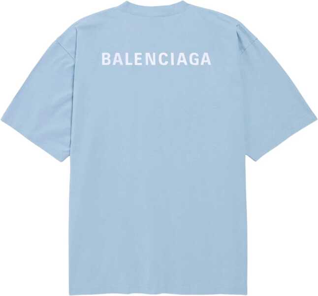 Tricouri Balenciaga New Balenciaga Back T-Shirt LIGHT BLUE Barbati (BM 19720019) 2