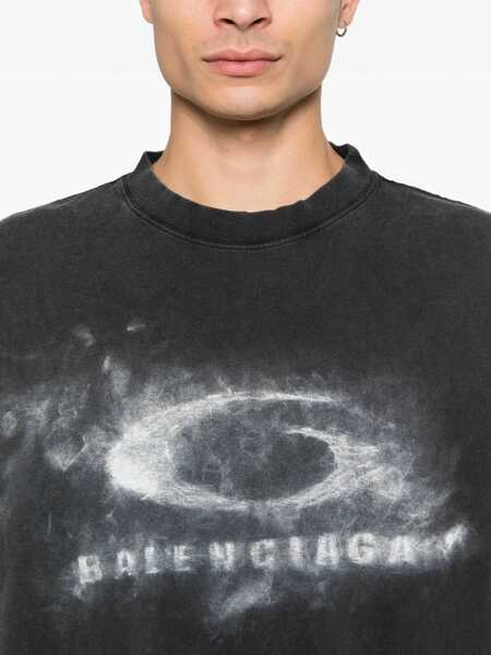 Tricouri Balenciaga Washed Crayon Loop T-Shirt BLACK Barbati (BM 19720022) 5