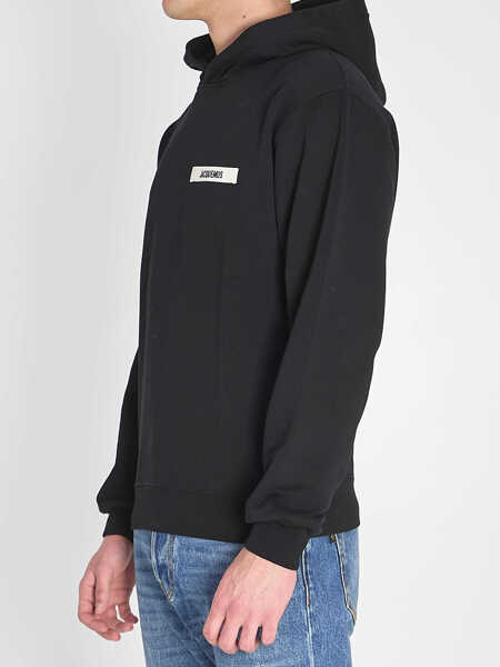 Bluze de trening JACQUEMUS Gros Grain Hoodie BLACK Barbati (BM 19720025) 2