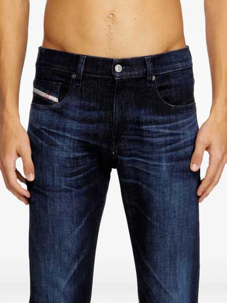 Blugi drepti Diesel 5 pockets Blue Barbati (BM 19720494) 5