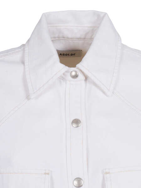 Camasi AGOLDE LOTTA WESTERN SHIRT White Femei (BM 19720548) 3