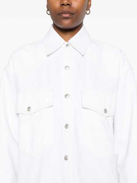 Camasi AGOLDE LOTTA WESTERN SHIRT White Femei (BM 19720548) 5
