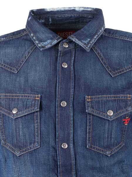 Camasi casual Diesel Shirts Blue Barbati (BM 19720557) 3