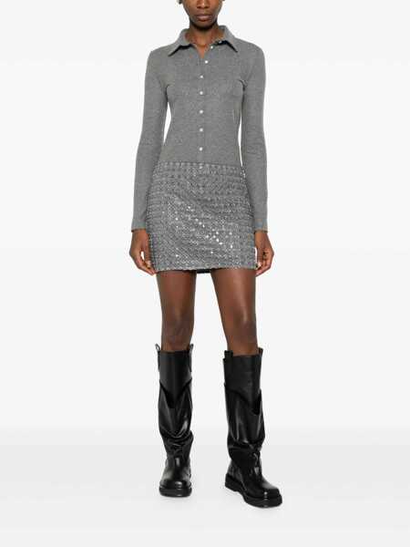 Fuste scurte ROTATE Birger Christensen MATILDA SKIRT Gray Femei (BM 19720596) 2