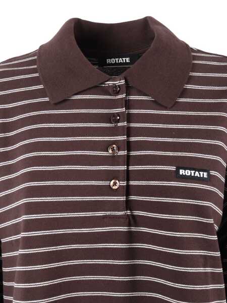 Tricouri Polo ROTATE Birger Christensen PLUNE LONGSLEEVE POLO Brown Femei (BM 19720644) 3