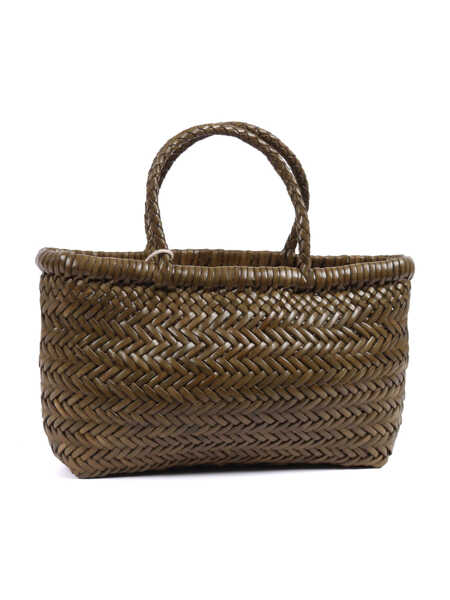 Genti de mana DRAGON DIFFUSION MINI FLAT GORA BASKET Green Femei (BM 19720692) 3