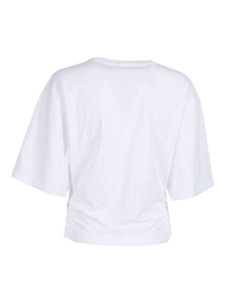 Tricouri AGOLDE SHARI SCULPTURAL TEE White Femei (BM 19720698) 2