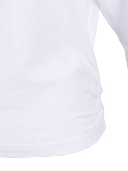 Tricouri AGOLDE SHARI SCULPTURAL TEE White Femei (BM 19720698) 3