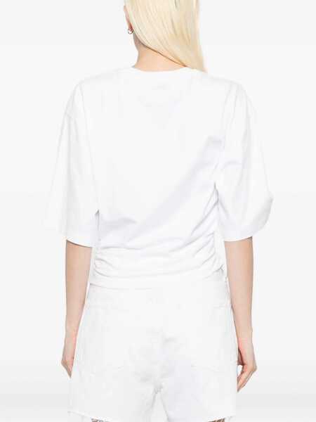 Tricouri AGOLDE SHARI SCULPTURAL TEE White Femei (BM 19720698) 4