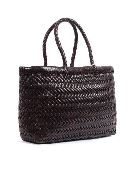 Genti de mana DRAGON DIFFUSION MINI FLAT GORA BASKET Brown Femei (BM 19720725) 2