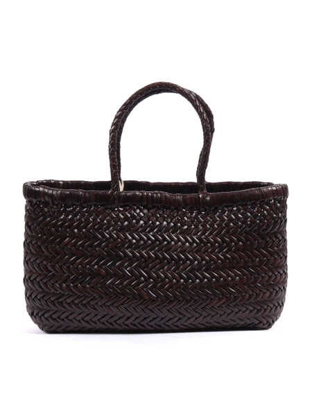 Genti de mana DRAGON DIFFUSION MINI FLAT GORA BASKET Brown Femei (BM 19720725) 3