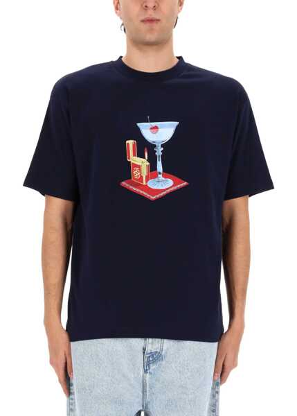 Tricouri DRLE DE MONSIEUR Cocktail T-Shirt BLUE Barbati (BM 19720784) 4