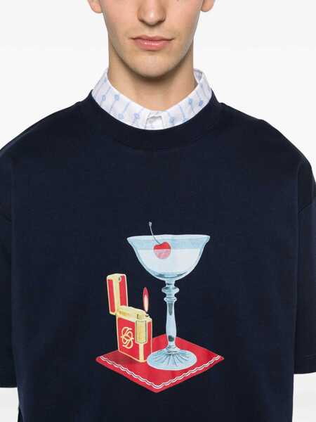 Tricouri DRLE DE MONSIEUR Cocktail T-Shirt BLUE Barbati (BM 19720784) 5