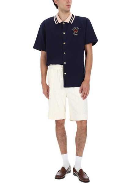 Pantaloni scurti DRLE DE MONSIEUR Monogramme Shorts WHITE Barbati (BM 19720799) 2