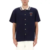 Camasi pentru Barbati - Camasi casual DRLE DE MONSIEUR Slogan Rose Shirt BLUE Barbati (BM 19720826) - B-mall.ro