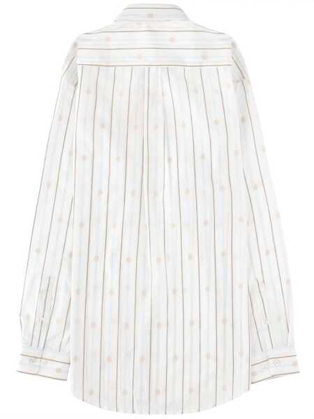 Camasi casual DRLE DE MONSIEUR Monogramme Shirt WHITE Barbati (BM 19720832) 3