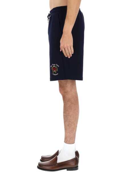 Pantaloni scurti DRLE DE MONSIEUR Slogan Rose Shorts BLUE Barbati (BM 19720838) 4