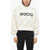 Gucci Embroidered Crew Neck Sweatshirt With Front Logo White
