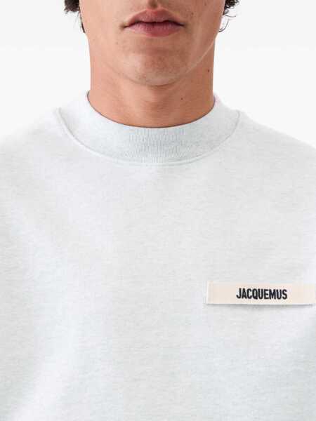 Bluze de trening JACQUEMUS Grosgrain Logo Sweatshirt GREY Barbati (BM 19720919) 4