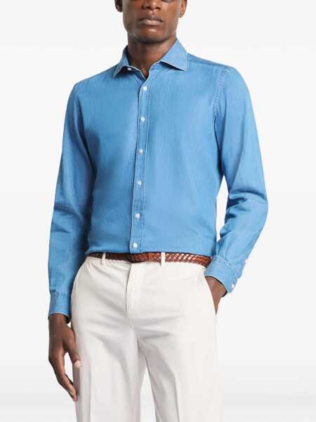 Camasi de blugi Fay Denim Shirt BLUE Barbati (BM 19720922) 3