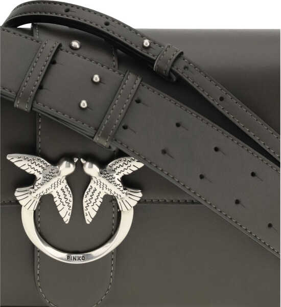 Portofele Pinko Love One Shoulder Bag VERDE FANGO-OLD SILVER Femei (BM 19720976) 4