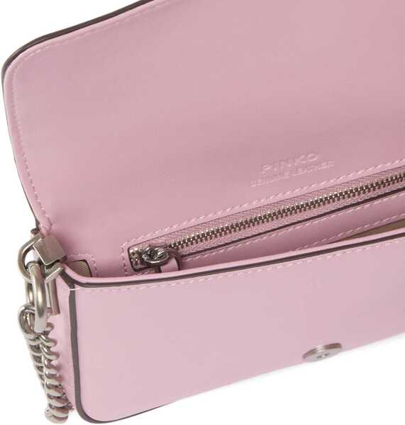 Genti de umar Pinko Baby Love Shoulder Bag ROSA CHIARO-OLD SILVER Femei (BM 19720988) 4