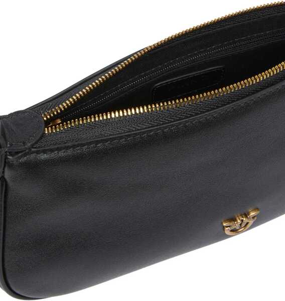 Genti de umar Pinko Mini Half Moon Shoulder Bag NERO-ANTIQUE GOLD Femei (BM 19720997) 3