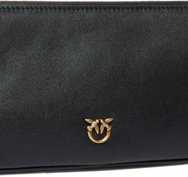 Genti de umar Pinko Mini Half Moon Shoulder Bag NERO-ANTIQUE GOLD Femei (BM 19720997) 4