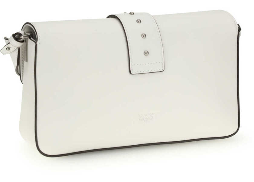 Portofele Pinko Love One Shoulder Bag BIANCO NEMBO-OLD SILVER Femei (BM 19721000) 3