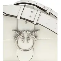Portofele Pinko Dama - Portofele Pinko Love One Shoulder Bag BIANCO NEMBO-OLD SILVER Femei (BM 19721000) - B-mall.ro