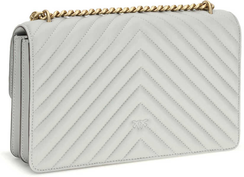 Genti de umar Pinko Love One Classic Shoulder Bag GRIGIO PERLA-ANTIQUE GOLD Femei (BM 19721003) 3