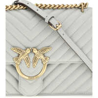 Genti Dama - Genti de umar Pinko Love One Classic Shoulder Bag GRIGIO PERLA-ANTIQUE GOLD Femei (BM 19721003) - B-mall.ro