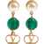 Valentino Garavani Dangling Earrings ORO/CREAM/VERDE